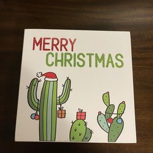 Merry Christmas Cactus Wall Decor